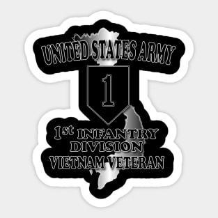 1st Infantry Division- Vietnam Veteran Sticker